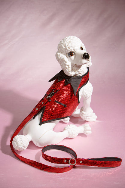 Tuxedo Sequins & Satin Vest by Hollywood Poochie