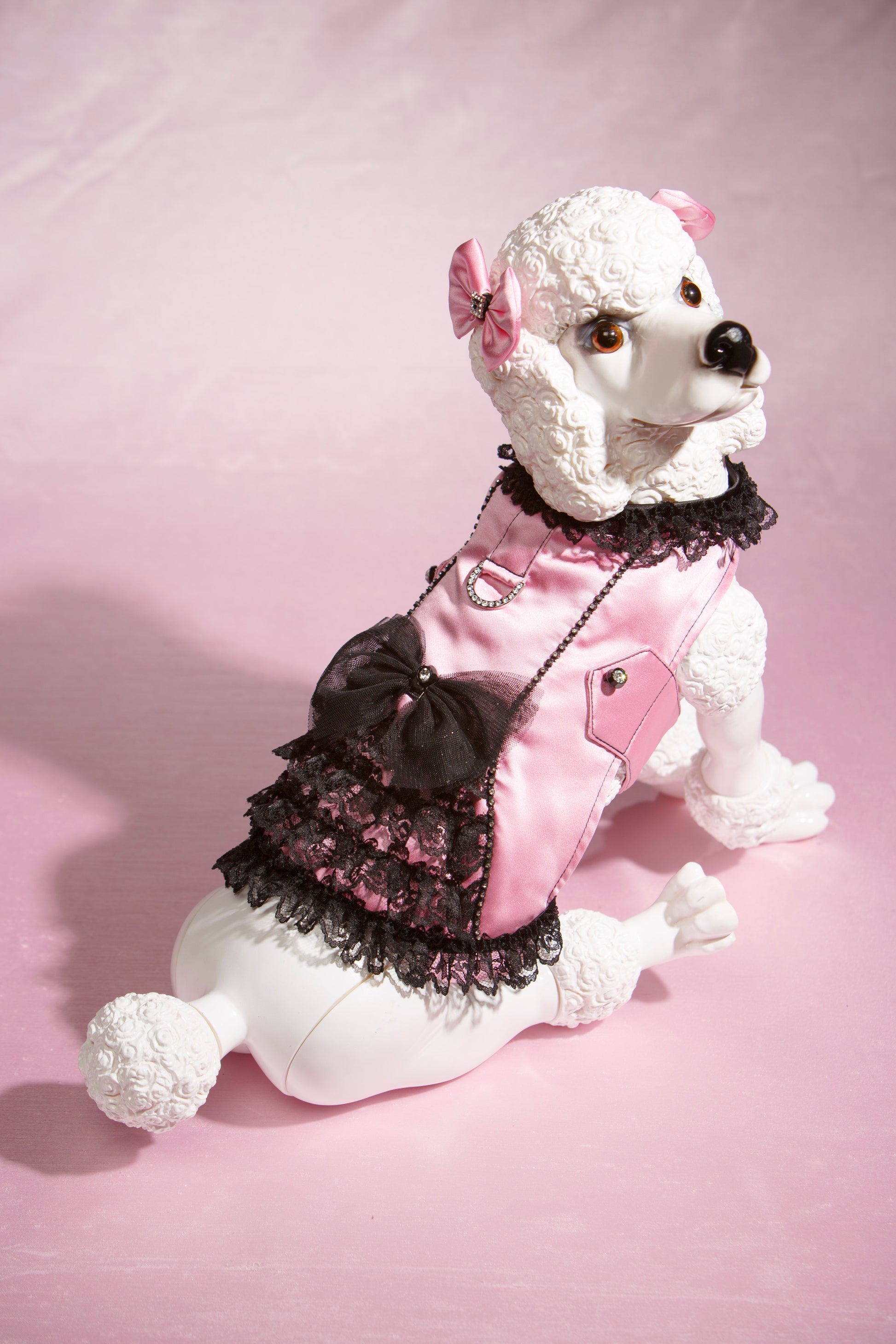 Satin & Lace Ruffles Harness by Hollywood Poochie