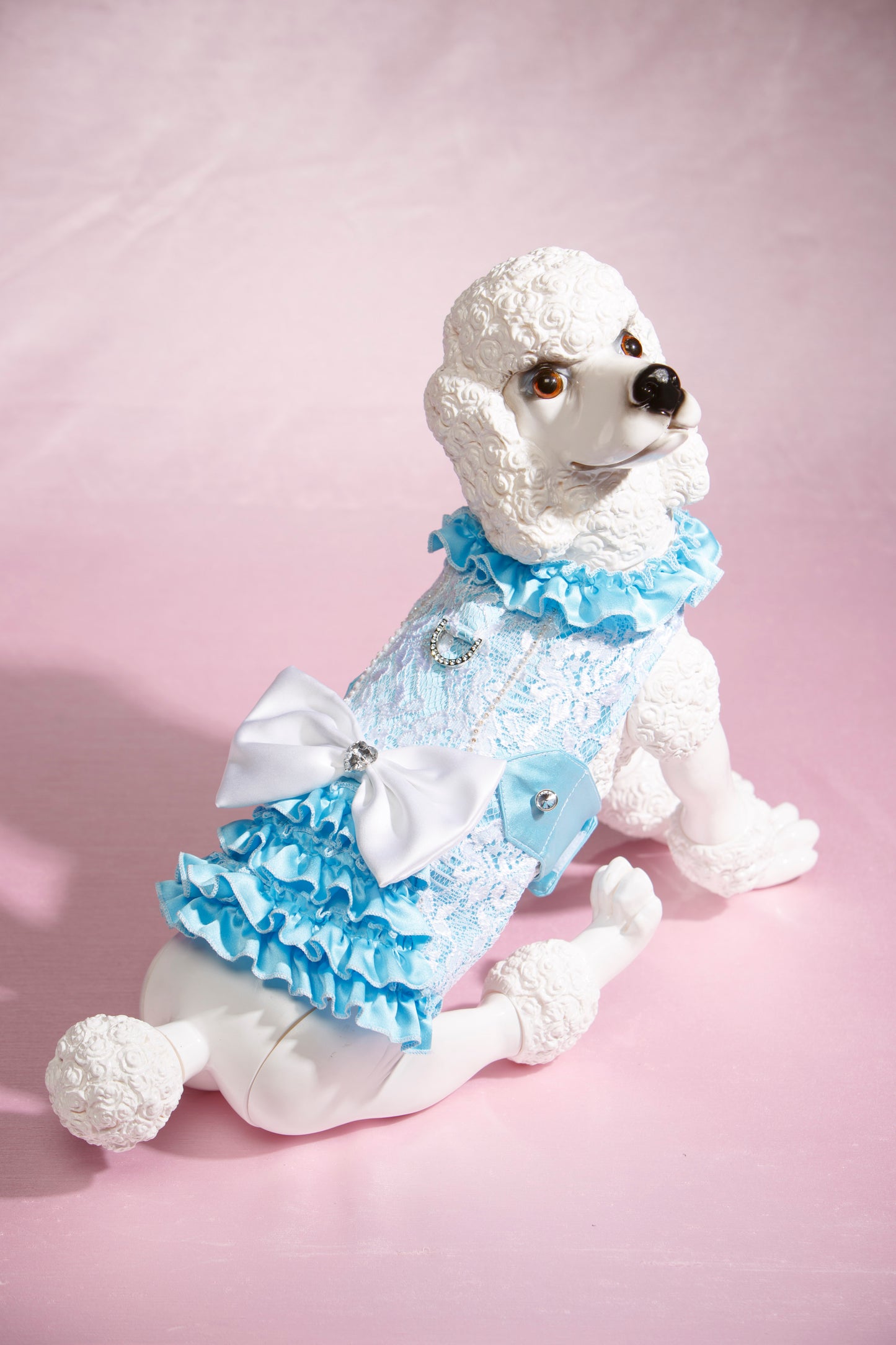 Chopper Lace & Satin Harness — Blue by Hollywood Poochie