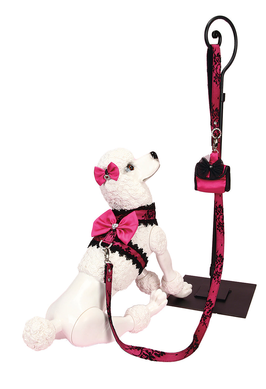 Lace Garter Harness — Hot Pink by Hollywood Poochie